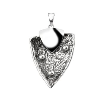 сребърен медальон, без камък, оксидирано сребро