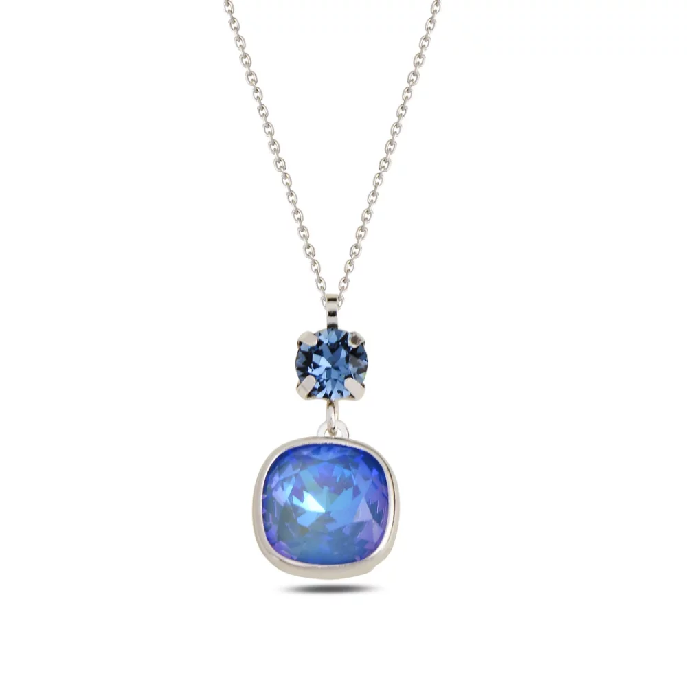 сребърно колие, кристали Swarovski, родиево покритие, SWAROVSKI Maestro
