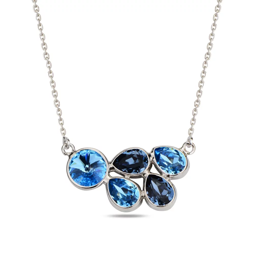 сребърно колие, кристали Swarovski, родиево покритие, SWAROVSKI Maestro