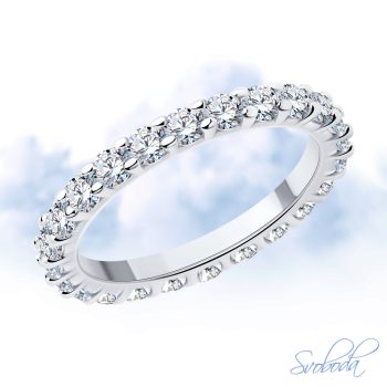 сребърен пръстен, цирконий, родиево покритие, пръстен тип халка, Sokolov,